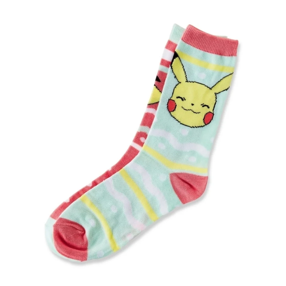 New men's Pokemon Novelty Crew Socks 2 pack in decorative egg bundle of 2